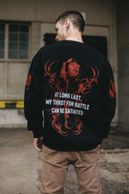Thirst For Battle Crewneck Sweatshirt Any Means Necessary Clothing
