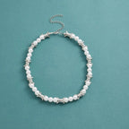 thorn black pearl white pearl necklace nowadaysfashion