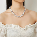 thorn black pearl white pearl necklace nowadaysfashion