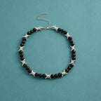 thorn black pearl white pearl necklace nowadaysfashion