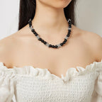 thorn black pearl white pearl necklace nowadaysfashion