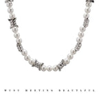 Thorn thick pearl necklace nowadaysfashion