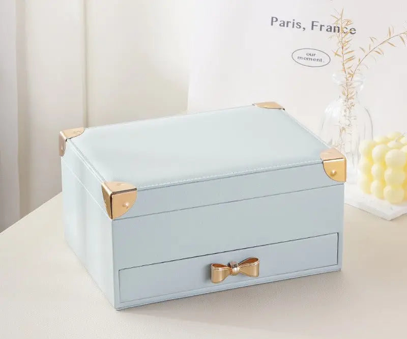 Three-layer jewelry box large-capacity flip storage box nowadaysfashion
