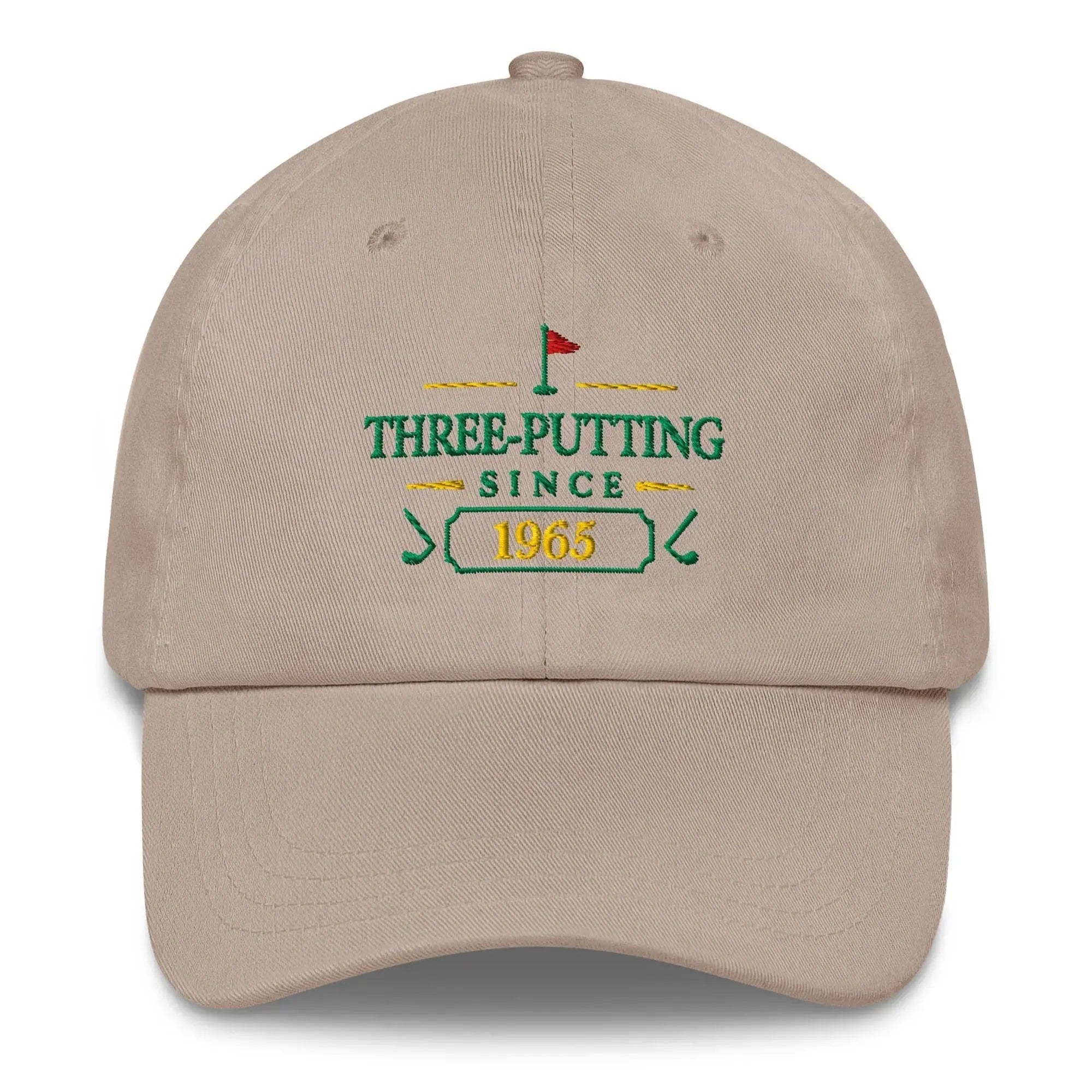 Three-Putting Since "Year" - Custom Dad hat Golfer Paradise