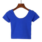 Tight navel-baring short-sleeved women's T-shirt nowadaysfashion
