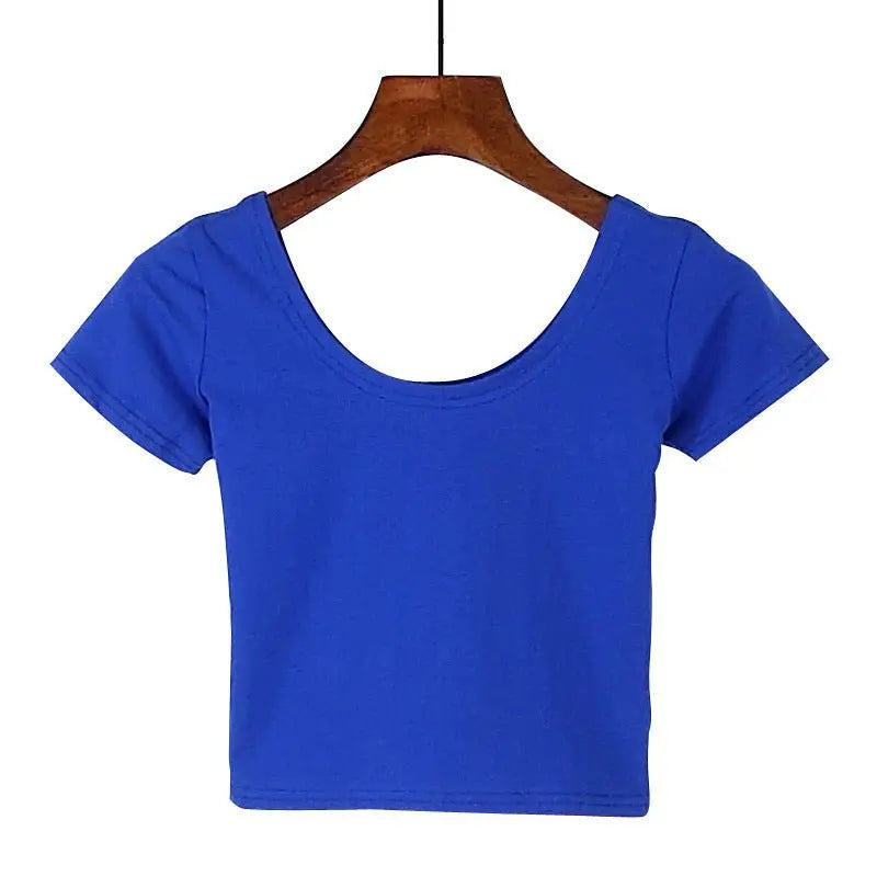 Tight navel-baring short-sleeved women's T-shirt - Blade & Thread