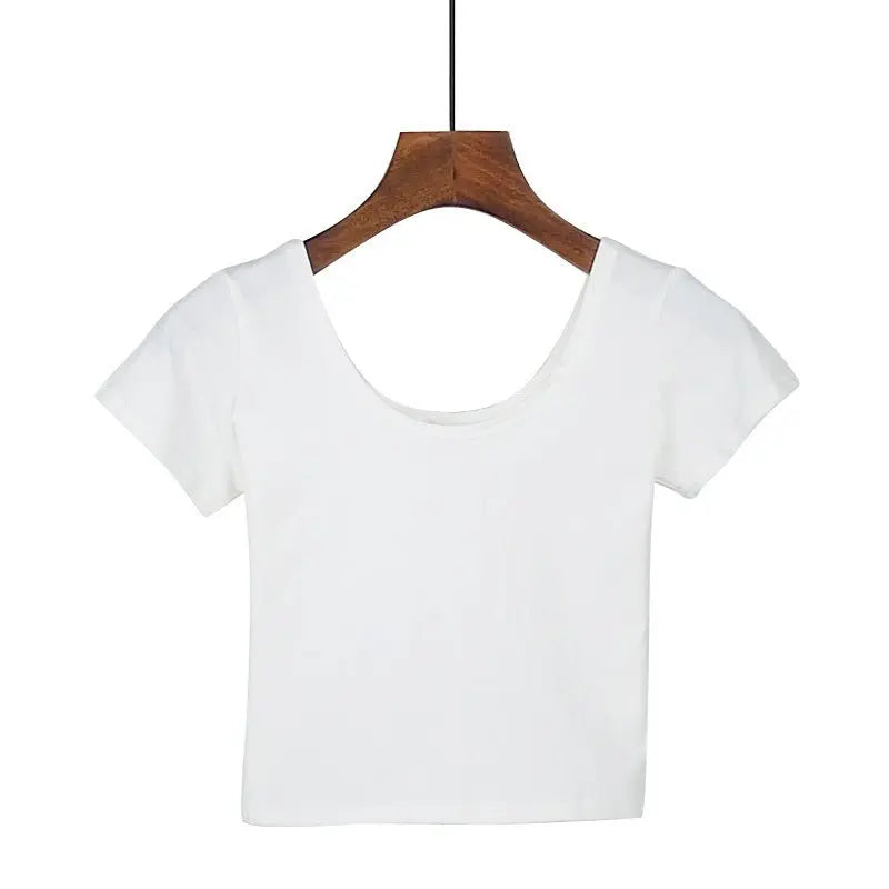 Tight navel-baring short-sleeved women's T-shirt - Blade & Thread