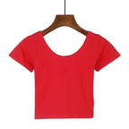 Tight navel-baring short-sleeved women's T-shirt nowadaysfashion