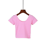 Tight navel-baring short-sleeved women's T-shirt nowadaysfashion