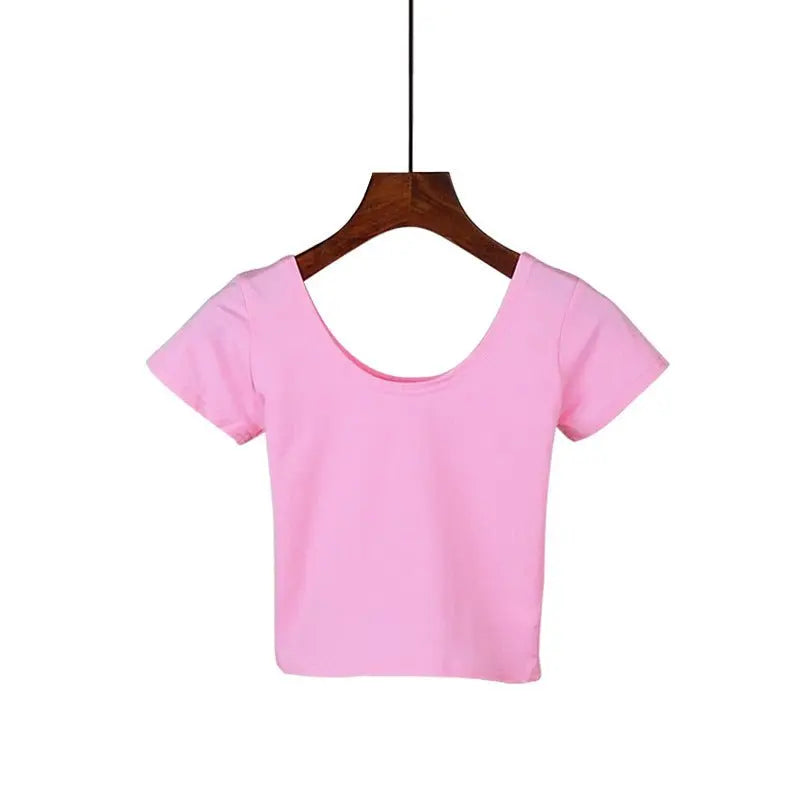 Tight navel-baring short-sleeved women's T-shirt - Blade & Thread