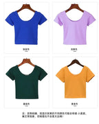 Tight navel-baring short-sleeved women's T-shirt nowadaysfashion
