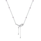 Titanium steel pearl clavicle necklace nowadaysfashion