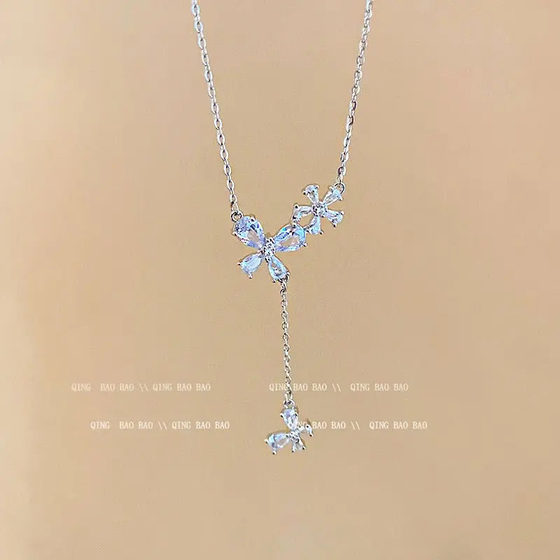 Titanium steel pearl clavicle necklace - Blade & Thread