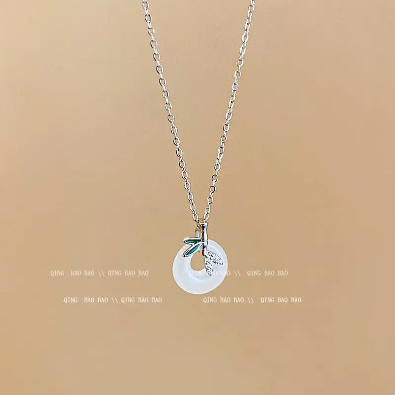 Titanium steel pearl clavicle necklace - Blade & Thread