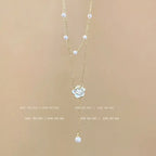 Titanium steel pearl clavicle necklace nowadaysfashion