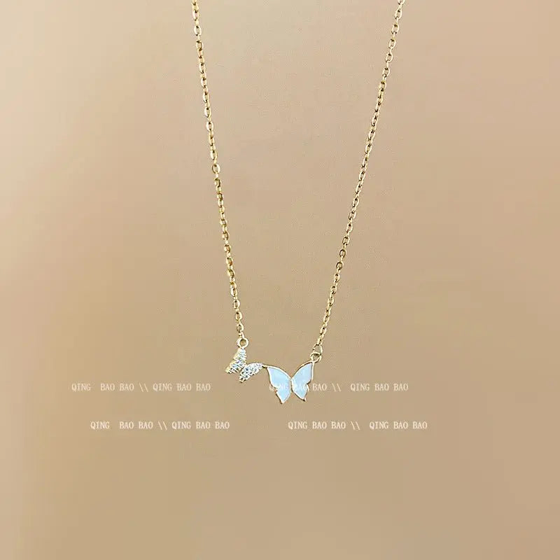 Titanium steel pearl clavicle necklace - Blade & Thread