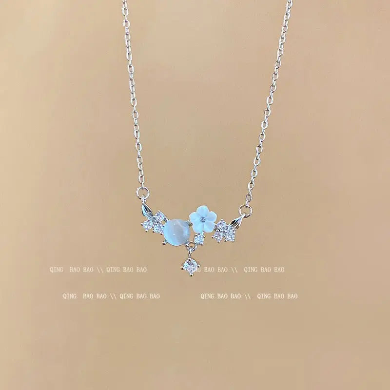 Titanium steel pearl clavicle necklace - Blade & Thread
