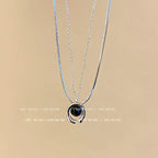 Titanium steel pearl clavicle necklace nowadaysfashion