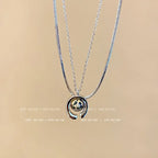 Titanium steel pearl clavicle necklace nowadaysfashion