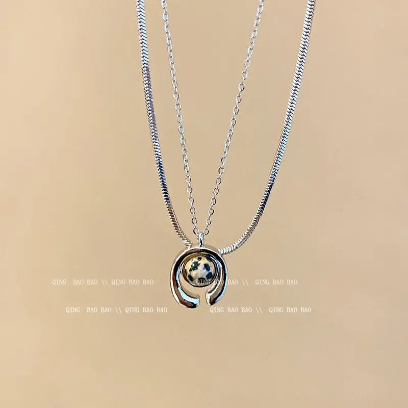 Titanium steel pearl clavicle necklace - Blade & Thread