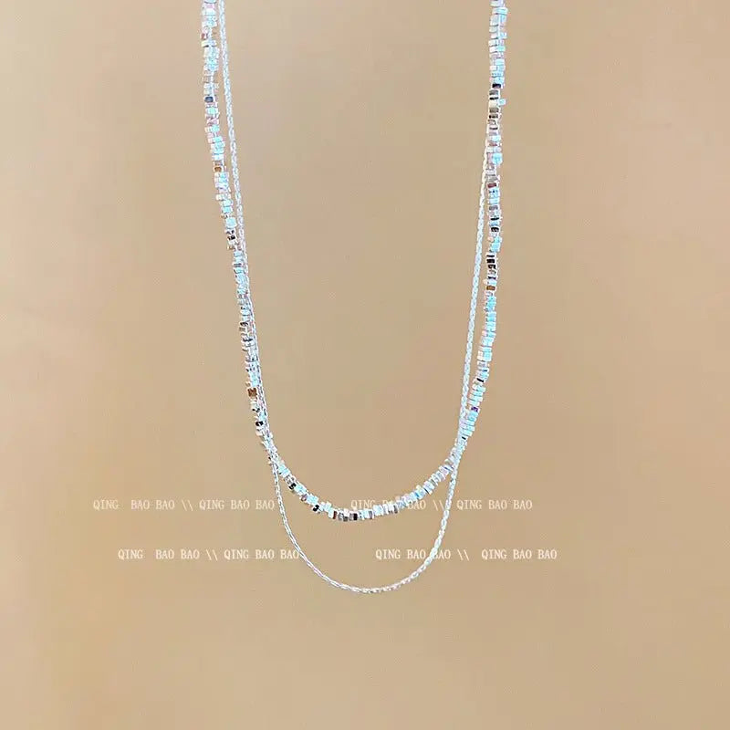 Titanium steel pearl clavicle necklace nowadaysfashion