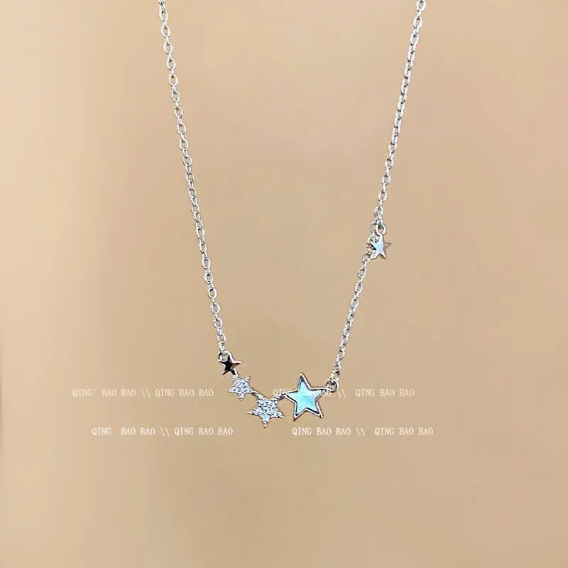 Titanium steel pearl clavicle necklace - Blade & Thread