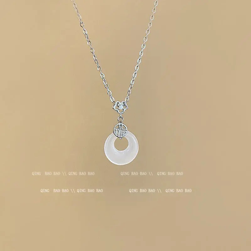 Titanium steel pearl clavicle necklace - Blade & Thread