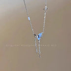 Titanium steel pearl clavicle necklace nowadaysfashion