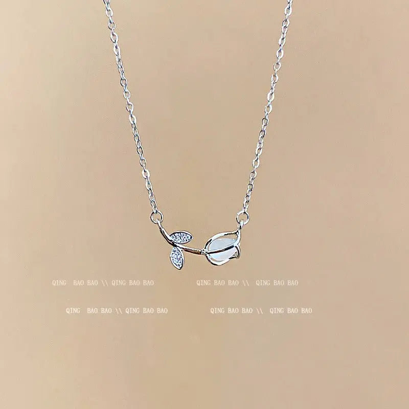 Titanium steel pearl clavicle necklace - Blade & Thread