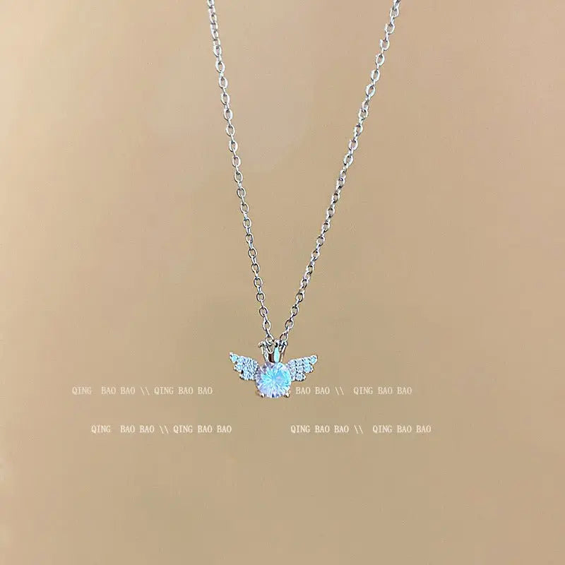 Titanium steel pearl clavicle necklace nowadaysfashion