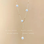 Titanium steel pearl clavicle necklace nowadaysfashion
