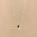Titanium steel pearl clavicle necklace nowadaysfashion
