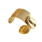 Titanium steel shell open ring nowadaysfashion