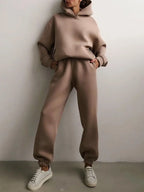 Tracksuit  Fleece Sweatshirts Two Piece Set Oversized Sports Hoodie Suit nowadaysfashion