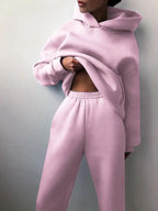 Tracksuit  Fleece Sweatshirts Two Piece Set Oversized Sports Hoodie Suit nowadaysfashion