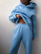 Tracksuit  Fleece Sweatshirts Two Piece Set Oversized Sports Hoodie Suit nowadaysfashion