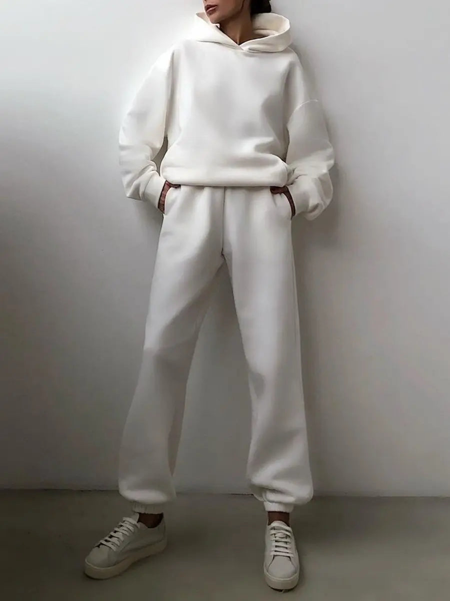 Tracksuit  Fleece Sweatshirts Two Piece Set Oversized Sports Hoodie Suit nowadaysfashion