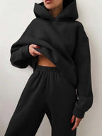 Tracksuit  Fleece Sweatshirts Two Piece Set Oversized Sports Hoodie Suit nowadaysfashion