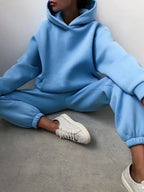 Tracksuit  Fleece Sweatshirts Two Piece Set Oversized Sports Hoodie Suit nowadaysfashion