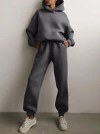 Tracksuit  Fleece Sweatshirts Two Piece Set Oversized Sports Hoodie Suit nowadaysfashion