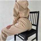 Tracksuit  Fleece Sweatshirts Two Piece Set Oversized Sports Hoodie Suit nowadaysfashion