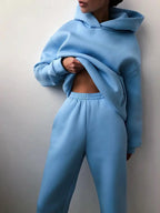 Tracksuit  Fleece Sweatshirts Two Piece Set Oversized Sports Hoodie Suit nowadaysfashion