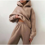 Tracksuit  Fleece Sweatshirts Two Piece Set Oversized Sports Hoodie Suit nowadaysfashion