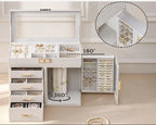 Transparent window leather jewelry armoire nowadaysfashion