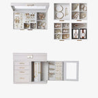 Transparent window leather jewelry armoire nowadaysfashion