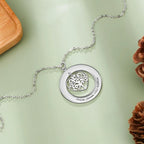 Tree of Life Engrave Name Necklace Silver Color Round Customized Pendants nowadaysfashion