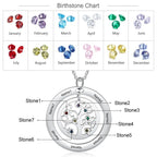 Tree of Life Name Necklace with Birthstone Name Engraved Pendant Family nowadaysfashion