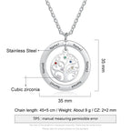 Tree of Life Name Necklace with Birthstone Name Engraved Pendant Family nowadaysfashion