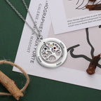 Tree of Life Name Necklace with Birthstone Name Engraved Pendant Family nowadaysfashion