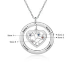 Tree of Life Name Necklace with Birthstone Name Engraved Pendant Family nowadaysfashion